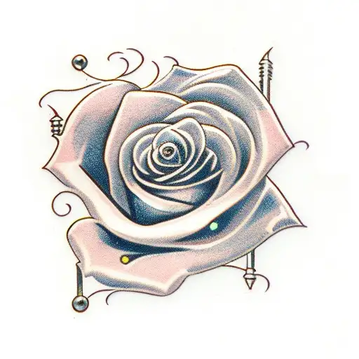 Dagger Piercing Through A Rose