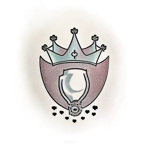 Beer Keg With A Crown On Top And A 4 Leaf Clover On The Keg