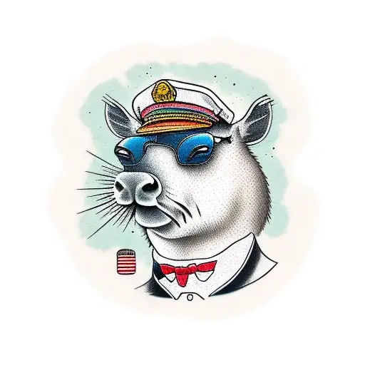 Capivara With Black Glasses