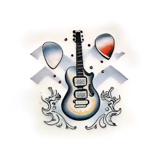 Guitar With Guitar Pick