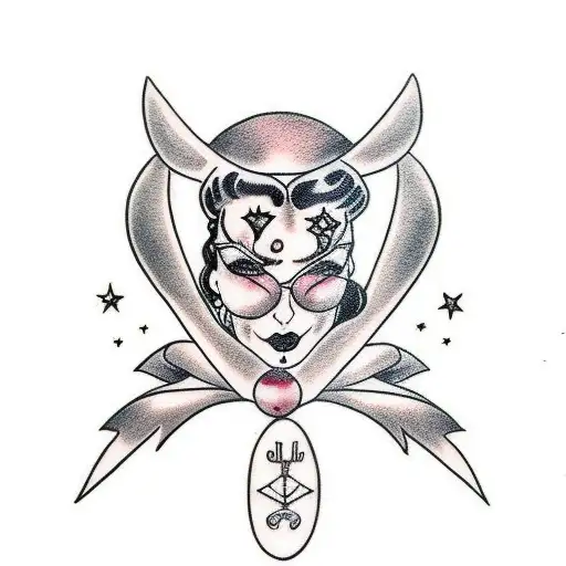 Goth Woman In A Bikini