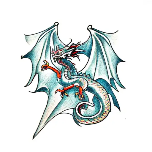 Dragon With Letters Around