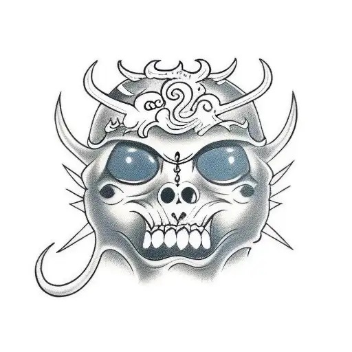 A Fierce Demon Engaged In A Muay Thai Match