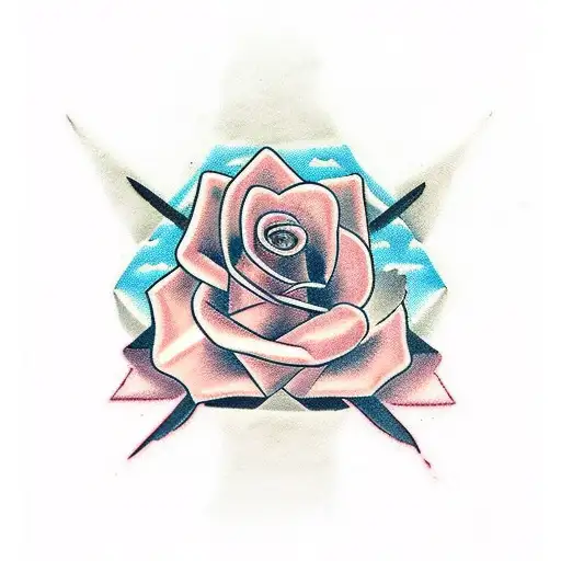 Letter L Combined With Rose