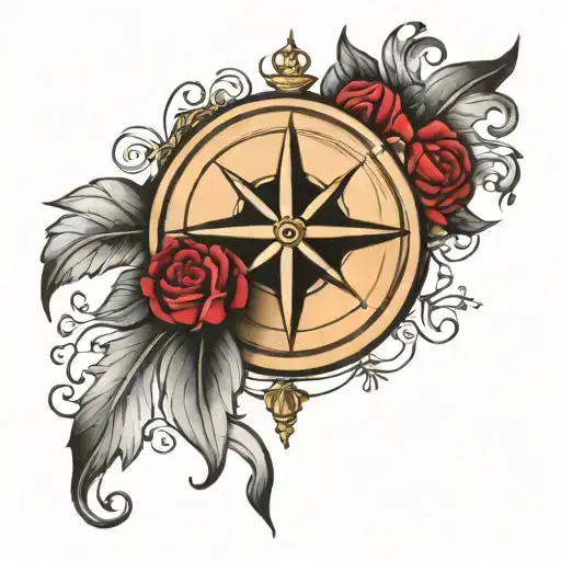 Heraldry And Compass Black And White