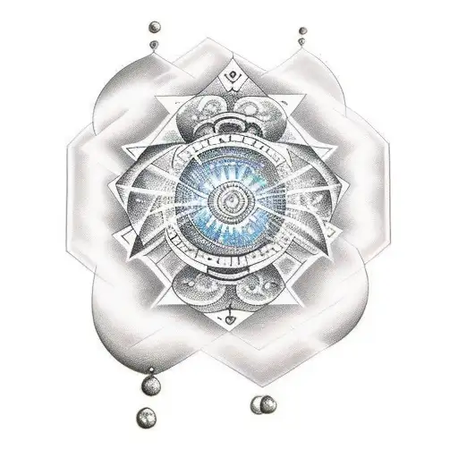 Diamond With Spirals Around