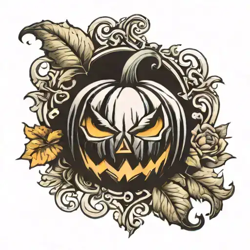 Pumpkin Halloween Old School Designer