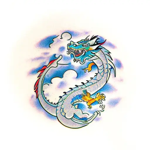 Dragon And Tiger In Space