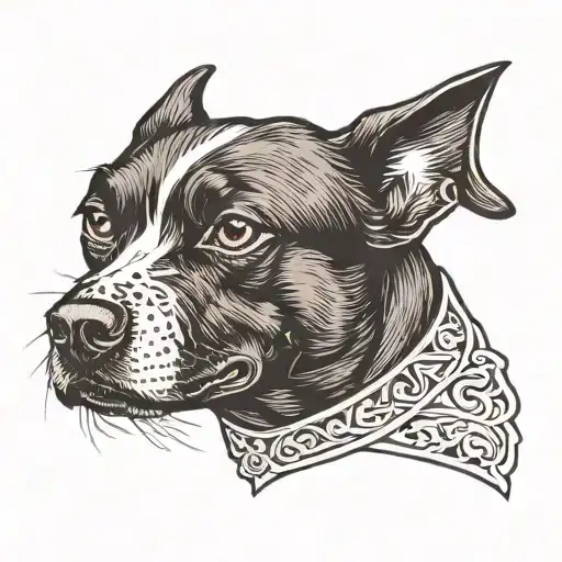 Black Dog White Chest Pointed Ears Brown Eyes