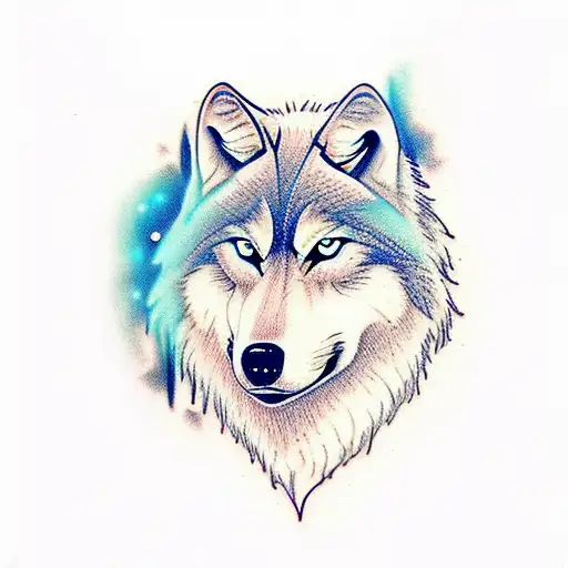 Wolf With Blue Eyes