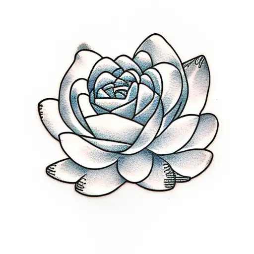 Water Lilly With Rose