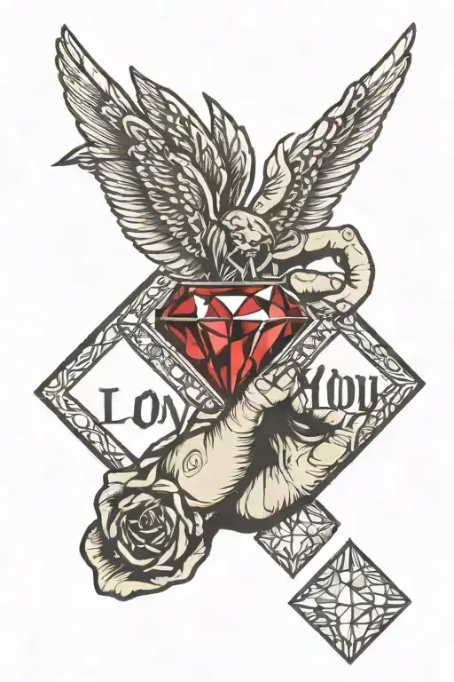 I Love You In Sign Language With A Diamond Jewel