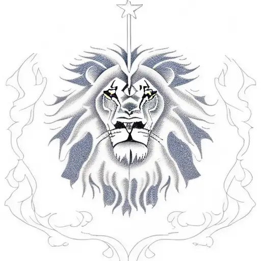A Lion Roaring With The Word 'Strength' Underneath