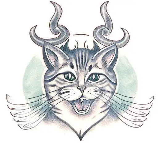 Cat With Devil Horns
