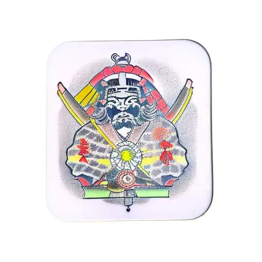 A Balance Scale Held By A Samurai Warrior