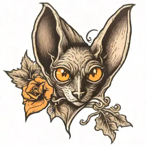 Bat With Woman's Eyes Apart