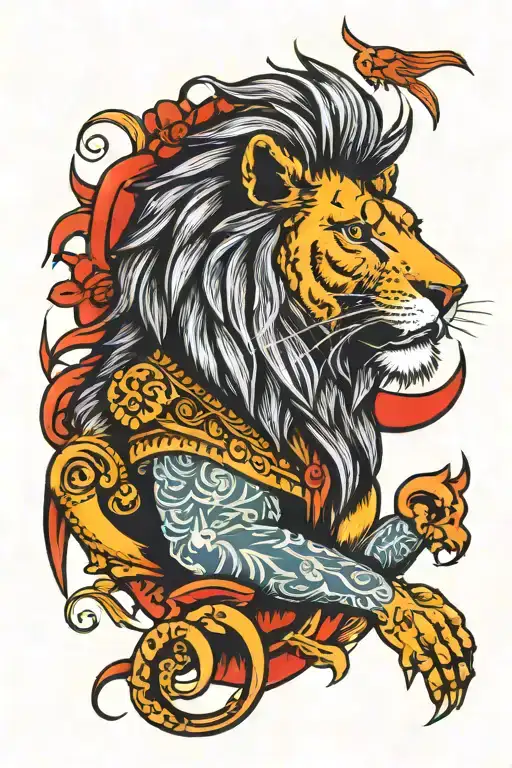 Bad Lion Protects His