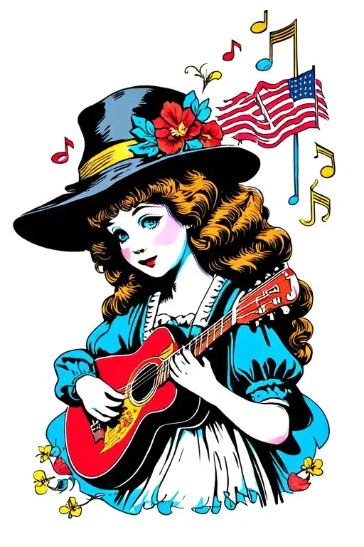 Alice And Music Land Trippy Scenery