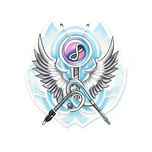 Treble Clef Shaped Electric Guitar With Wings