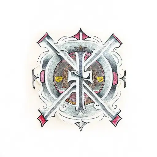 Roman Numeral With Cross Behind