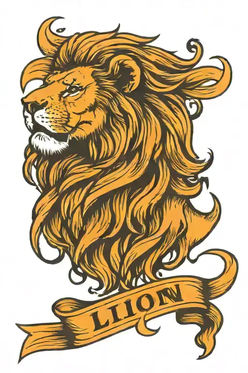 Lion With Leukemia Ribbon