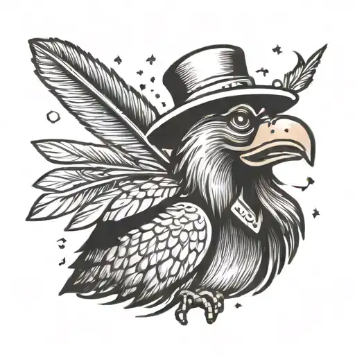 Dog Punching A Turkey Feather