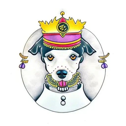 Black Poodle With A Spiked Collar