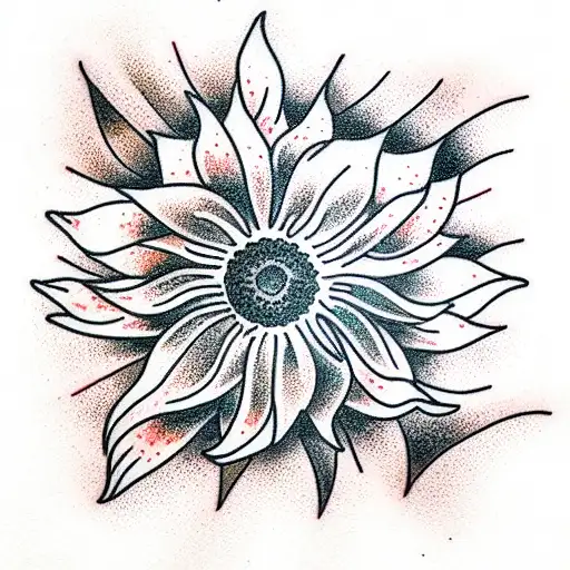 Sunflower With Falling Petals