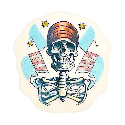 Full Skeleton Walking With Sunglasses