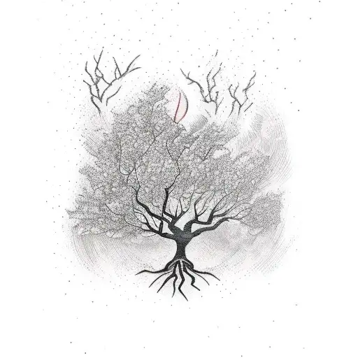 Image Of Tree With Strong Roots And Expanding Branches