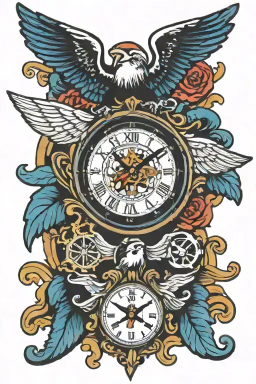 Navy Angels And Clock Face