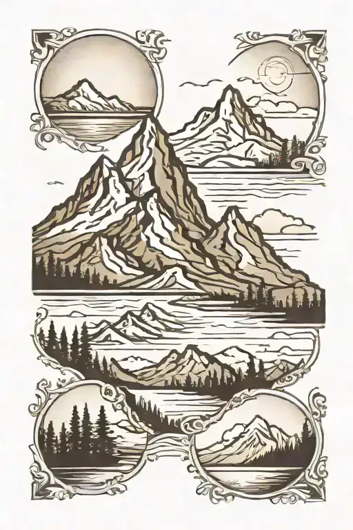 Mountain Range Silhouette
