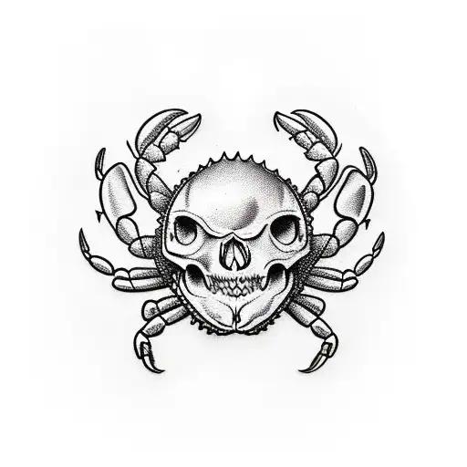 Crab With Skull