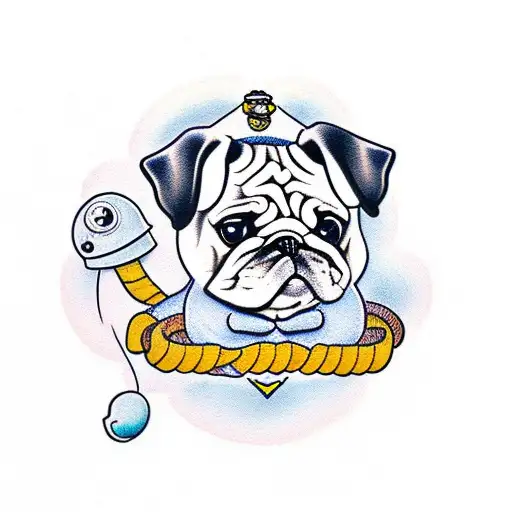 Pug With Name Baby Girl