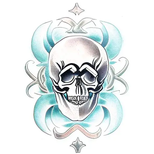 Skull With Memento Mori Written