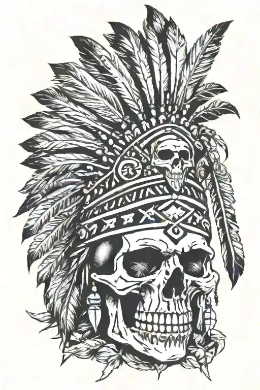 Evil Native American Skull