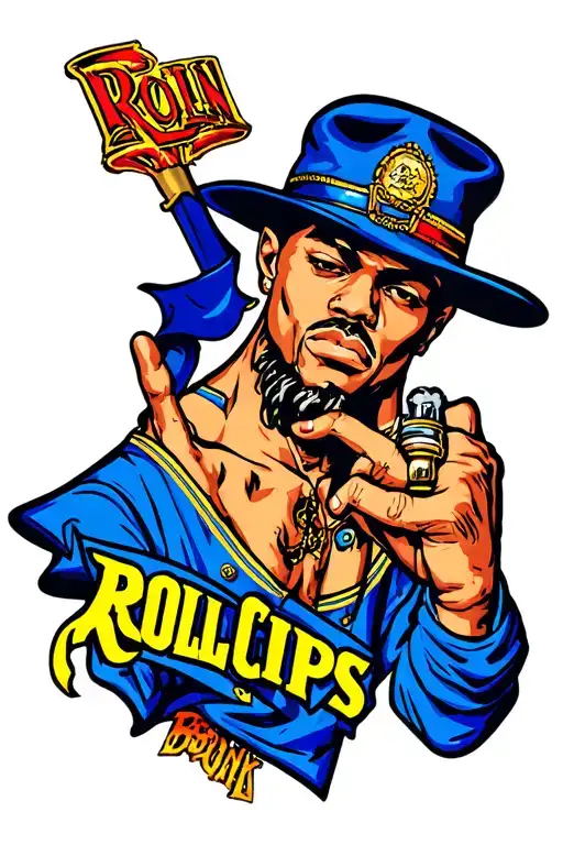 Rollin Crips Gangster With Gangsign