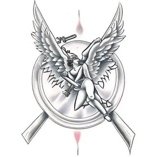 Cupid With Half Body Angel And Half Body Demon