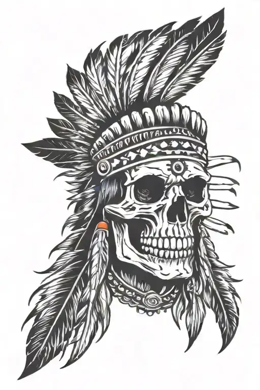Evil Native American Skull