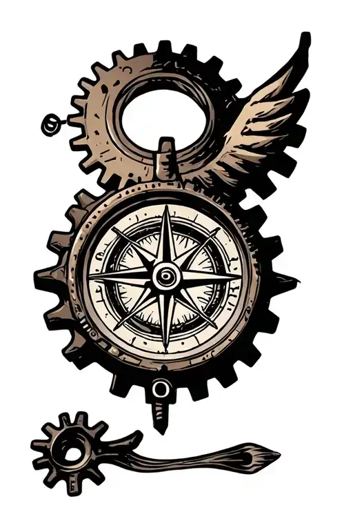 Gears And Compass