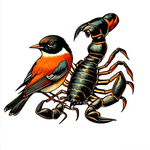 Robin And Scorpion Made