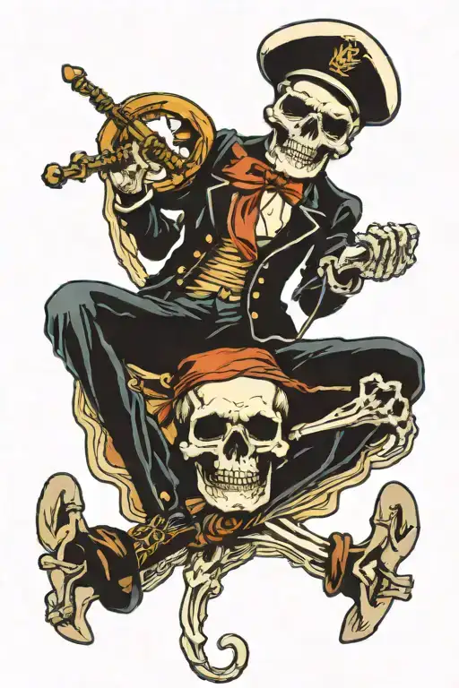 One Legged Sailor Skeleton