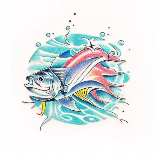 Abstract Design Of Aquatic Life