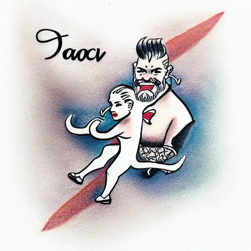 A Dad Walking With His Three Daughters