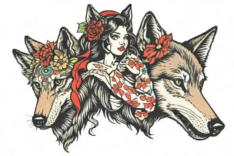 Girl And Wolf