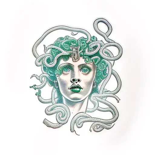 Medusa Green Greek Woman