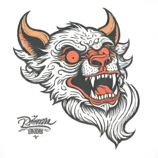 Demon Teddy Bear Head