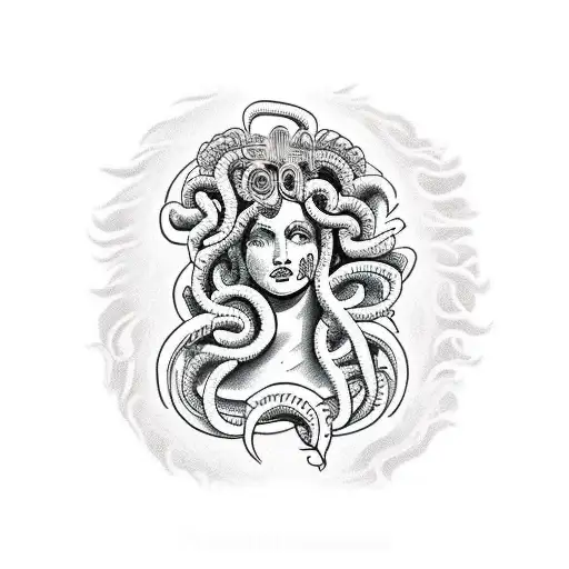 Gorgon Medusa Green Greek Woman