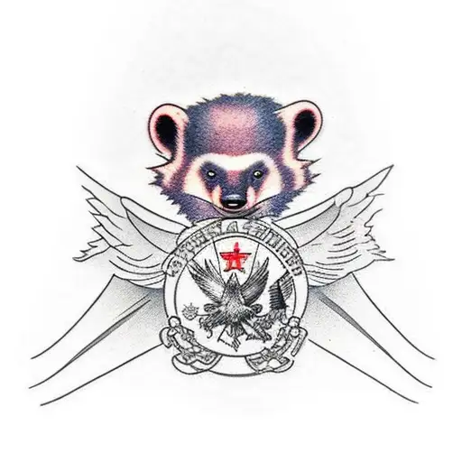 Honey Badger In Russian Military Uniform