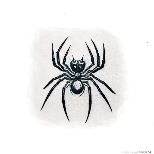 Spider With Fangs And Big Eyes
